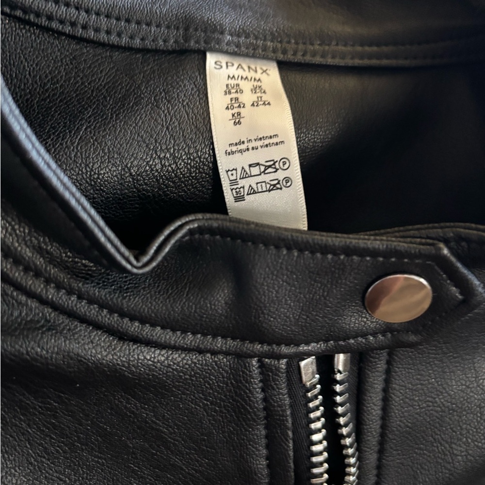 Spanx Black Faux Leather Jacket - Picture 2 of 4